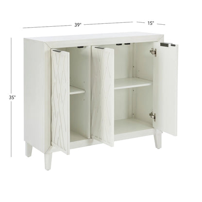 Camlin Wood 3-Door Adjustable Accent Cabinet