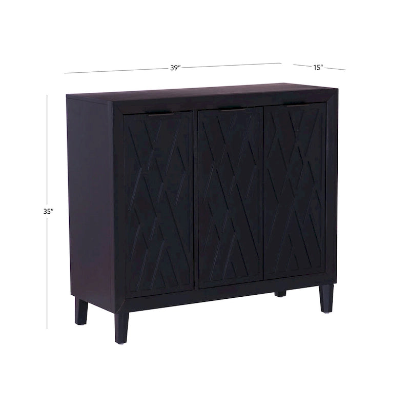 Camlin Wood 3-Door Adjustable Accent Cabinet