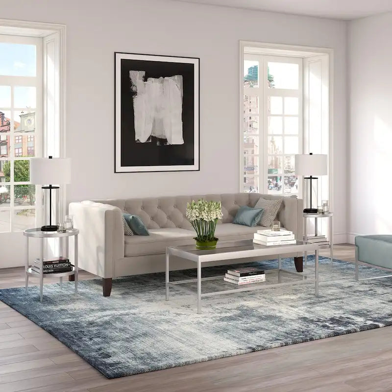 Silver Orchid Carol Mirrored Side Table