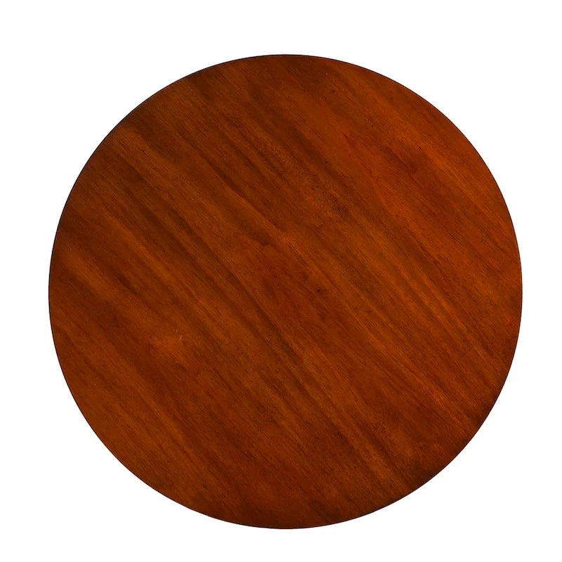 SEI Furniture Morgenstern Round Midcentury Modern Wood Side Table