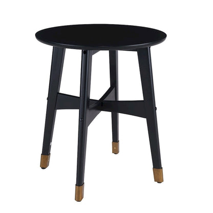SEI Furniture Morgenstern Round Midcentury Modern Wood Side Table