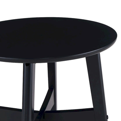 SEI Furniture Morgenstern Round Midcentury Modern Wood Side Table