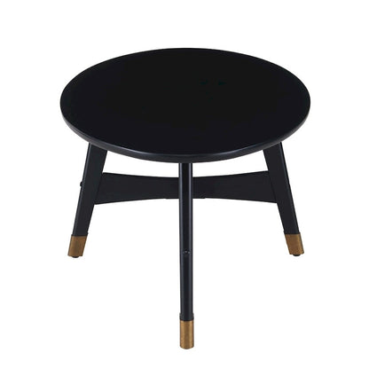 SEI Furniture Morgenstern Round Midcentury Modern Wood Side Table