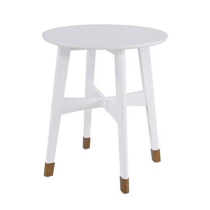 SEI Furniture Morgenstern Round Midcentury Modern Wood Side Table