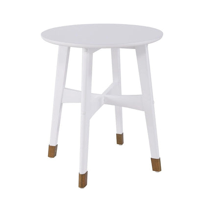 SEI Furniture Morgenstern Round Midcentury Modern Wood Side Table