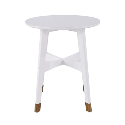 SEI Furniture Morgenstern Round Midcentury Modern Wood Side Table