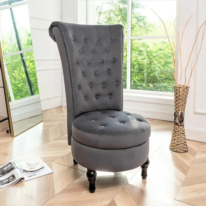 US Pride Furniture Gosser 20 Wide Velvet High Back Vanity Chair