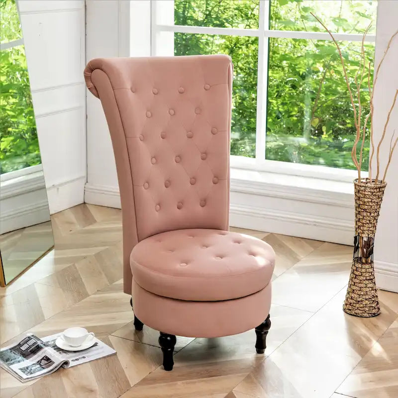 US Pride Furniture Gosser 20 Wide Velvet High Back Vanity Chair