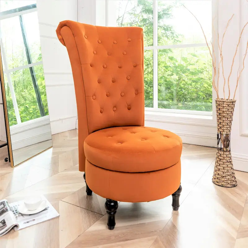 US Pride Furniture Gosser 20 Wide Velvet High Back Vanity Chair