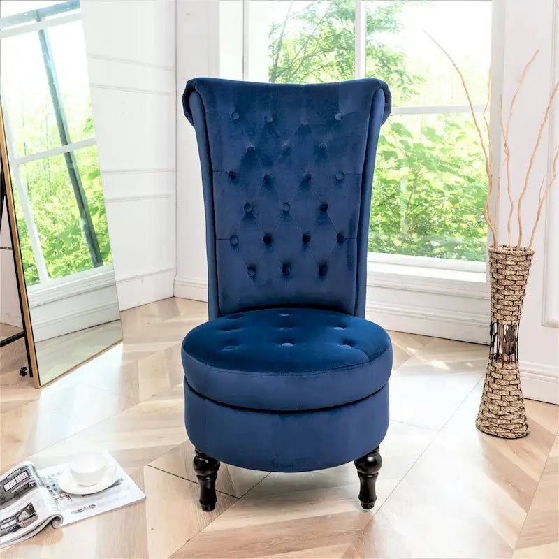 US Pride Furniture Gosser 20 Wide Velvet High Back Vanity Chair