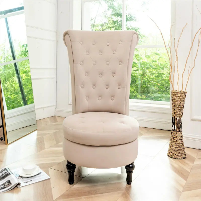 US Pride Furniture Gosser 20 Wide Velvet High Back Vanity Chair