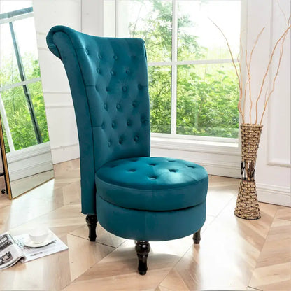 US Pride Furniture Gosser 20 Wide Velvet High Back Vanity Chair