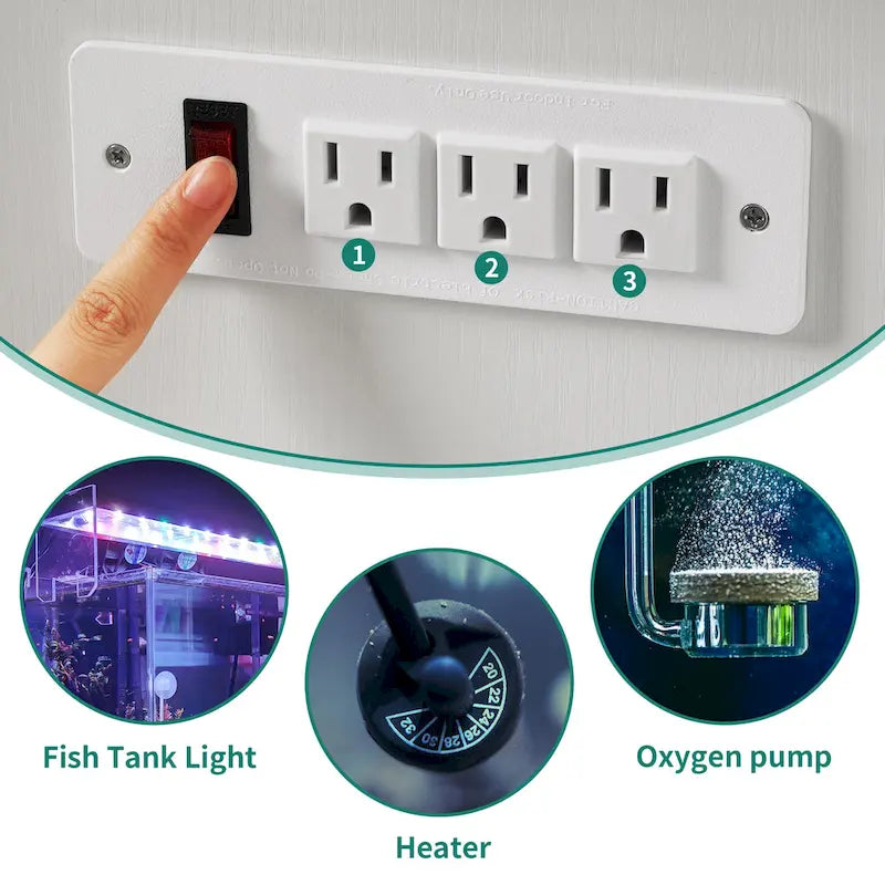 Moasis 55-75 Gallon Aquarium Stand with Power Outlets,Fish Tank Stand with Storage Cabinet