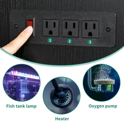 Moasis 55-75 Gallon Aquarium Stand with Power Outlets,Fish Tank Stand with Storage Cabinet