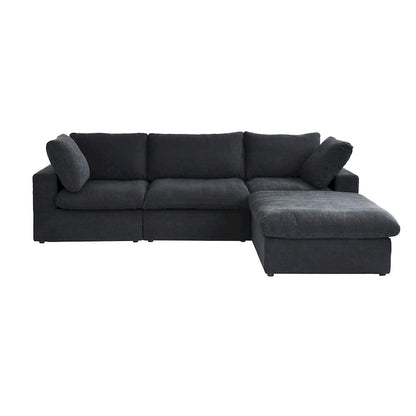 L-shape Linen Upholstered Sectional Sofa Couch