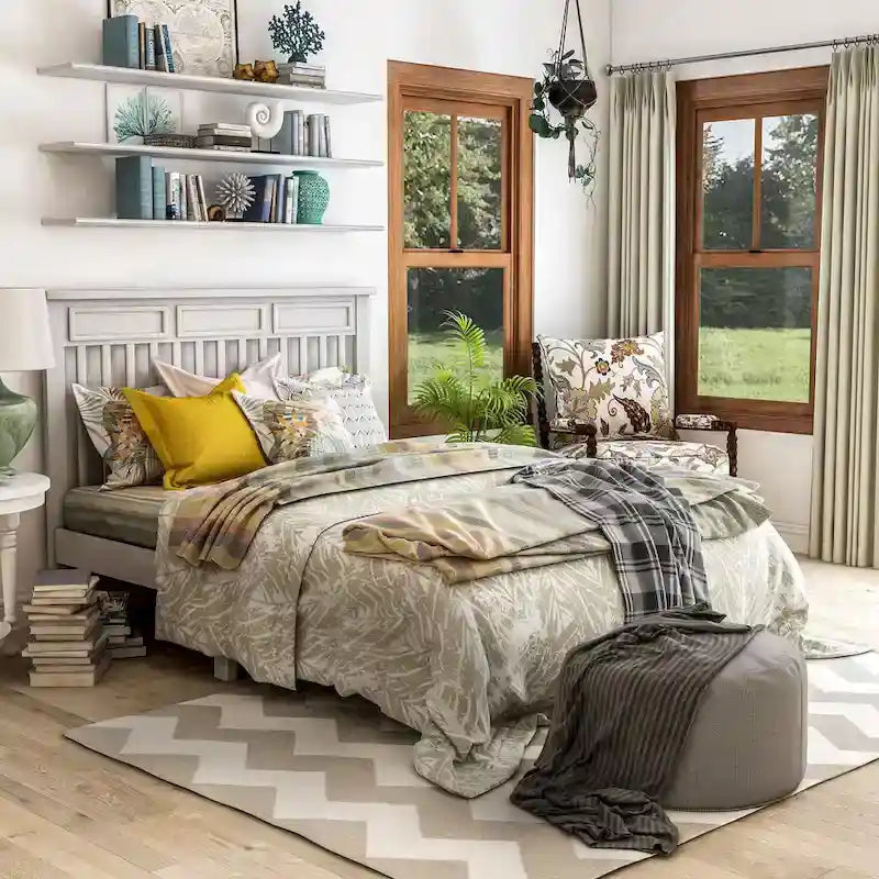 Furniture of America Amanda Traditional Slatted Full Size Platform Bed