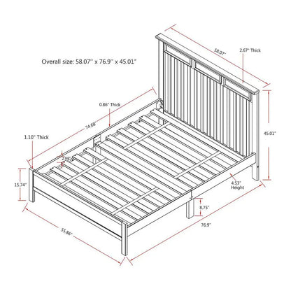 Furniture of America Amanda Traditional Slatted Full Size Platform Bed
