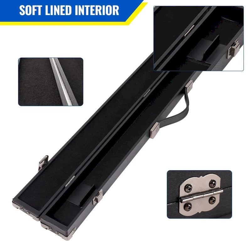 GSE 1x1 Hard Billiard Pool Cue Stick Hard Box. 1/2 Pool Cue Case for 1 Butts/1 Shafts