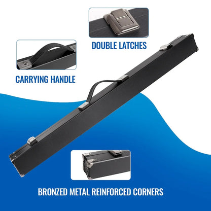 GSE 1x1 Hard Billiard Pool Cue Stick Hard Box. 1/2 Pool Cue Case for 1 Butts/1 Shafts