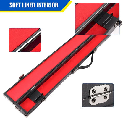 GSE 1x1 Hard Billiard Pool Cue Stick Hard Box. 1/2 Pool Cue Case for 1 Butts/1 Shafts