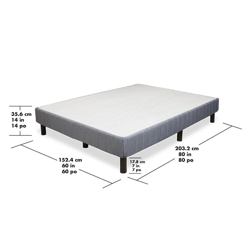 Hollywood Bed Frame Queen Enforce Platform Base and Metal Box Spring