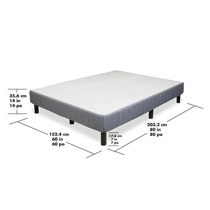 Hollywood Bed Frame Queen Enforce Platform Base and Metal Box Spring