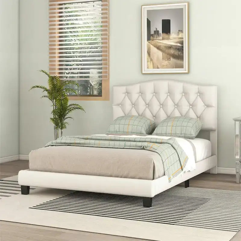 King Upholstered Platform Bed