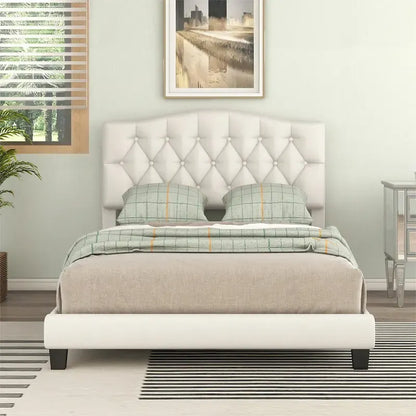 King Upholstered Platform Bed