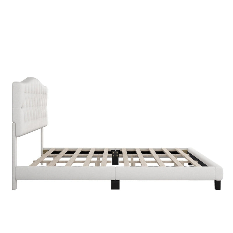 King Upholstered Platform Bed