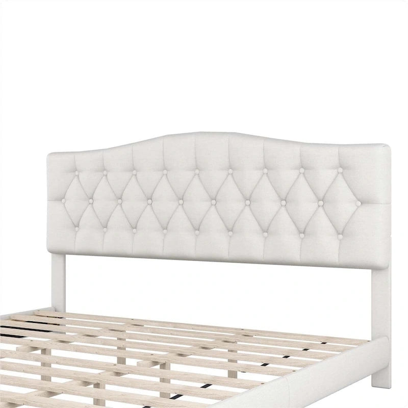 King Upholstered Platform Bed