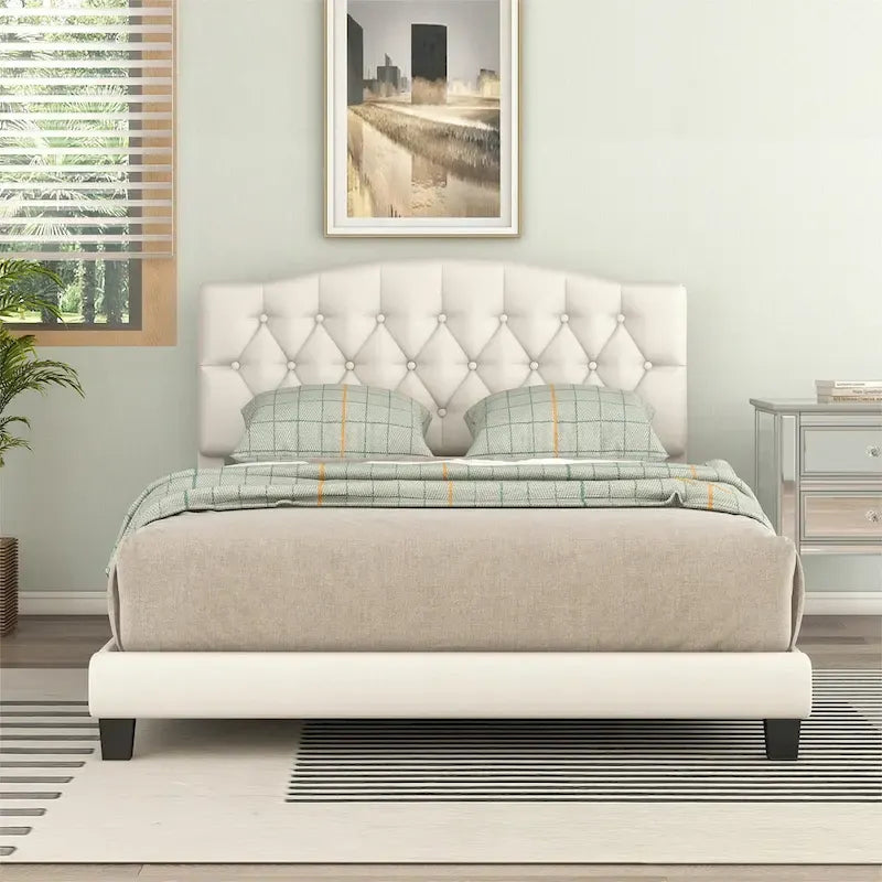 King Upholstered Platform Bed