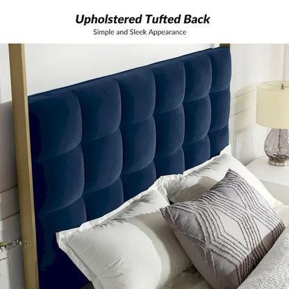 Milton Contemporary Upholstered Queen Size Canopy Bed by HULALA HOME