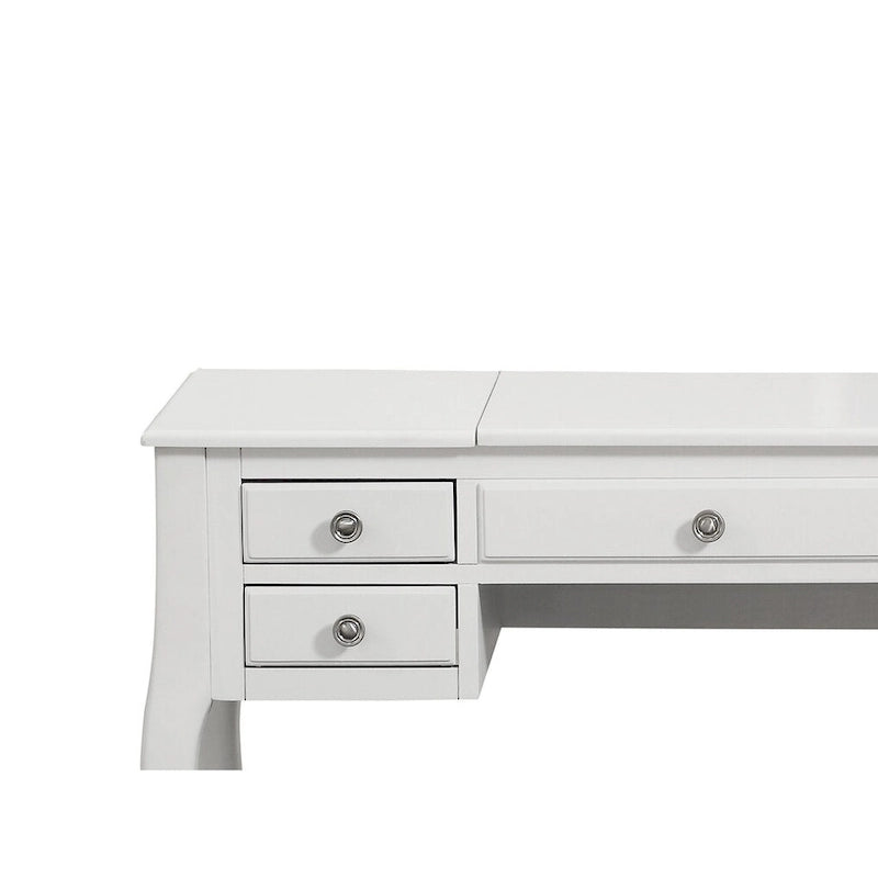 Flip Up Mirror Vanity Set with Stool