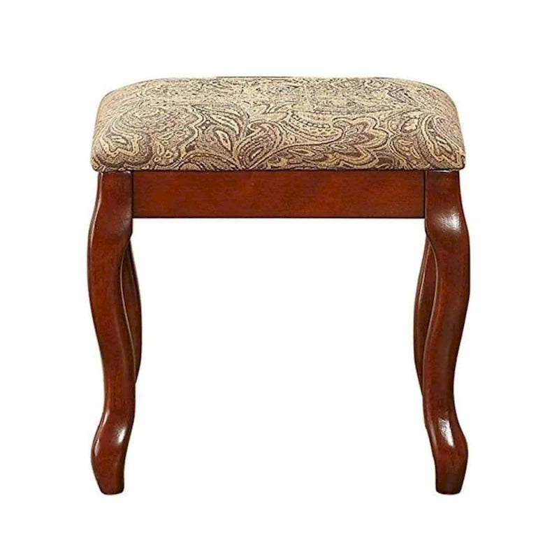 Flip Up Mirror Vanity Set with Stool