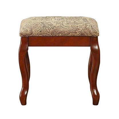 Flip Up Mirror Vanity Set with Stool