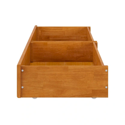 Queen-King-Twin XL Mid-Century Modern Under Bed Storage Drawers