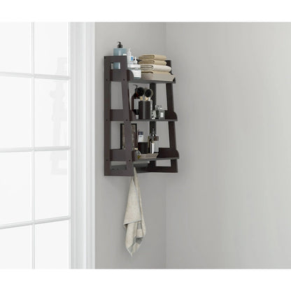 UTEX 3 Tier Bathroom Shelf Wall Mounted with Towel Hooks, Bathroom Organizer Shelf Over The Toilet