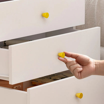 White Nightstands Bedside Table End Table Gold Metal Legs1 Pcs