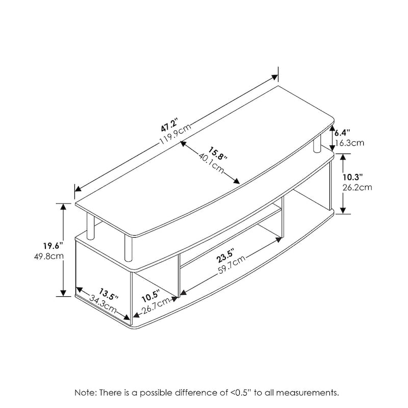 Furinno JAYA Large Entertainment Center Hold up to 55-IN TV