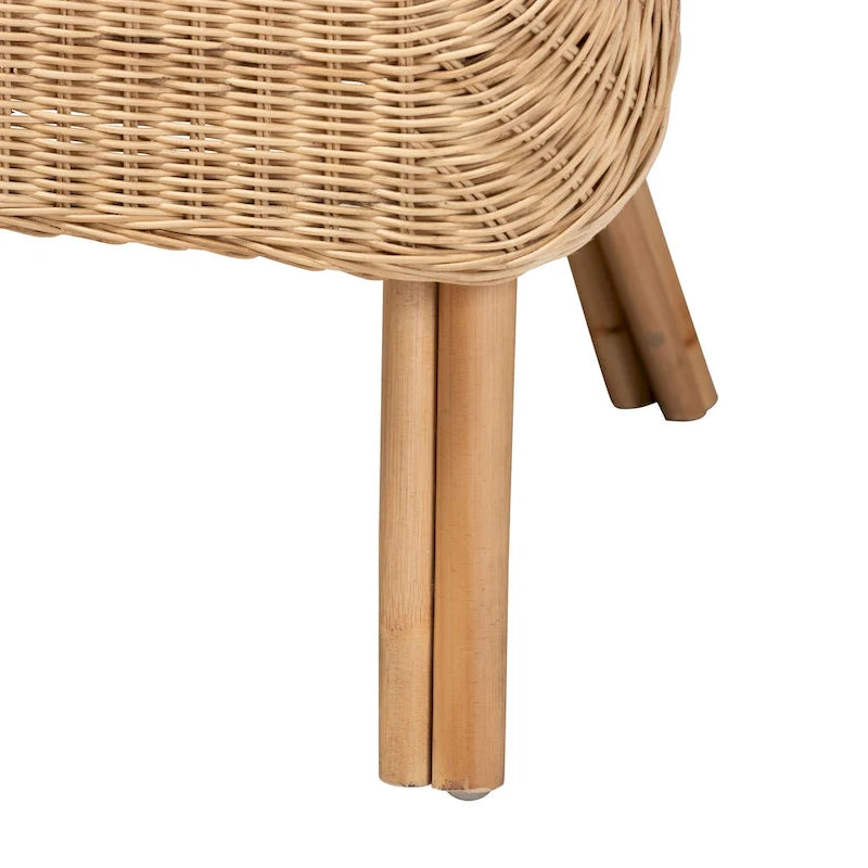 Putri Modern Bohemian Natural Rattan Arm Chair