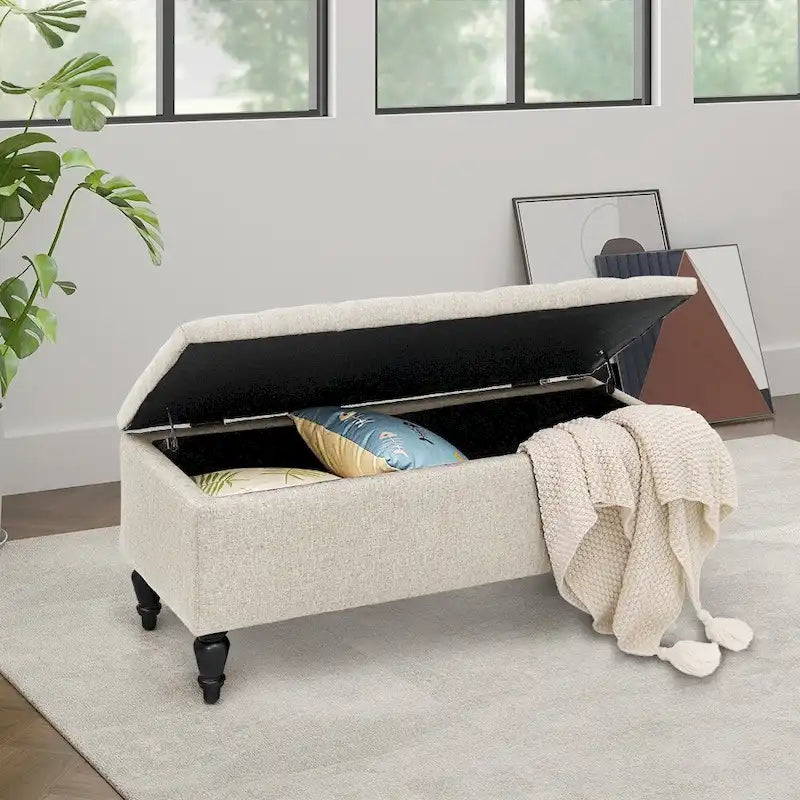 Maypex 38 in. Upholstered Storage Bench