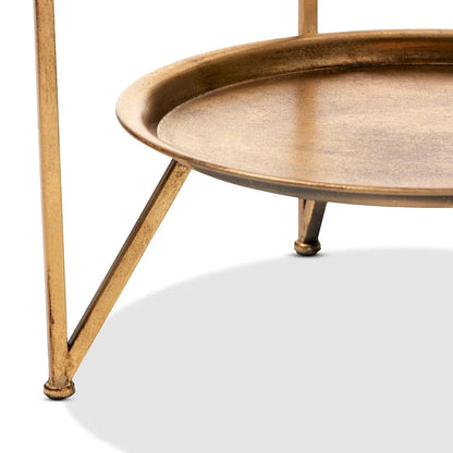 Contemporary Antique Gold Accent Table