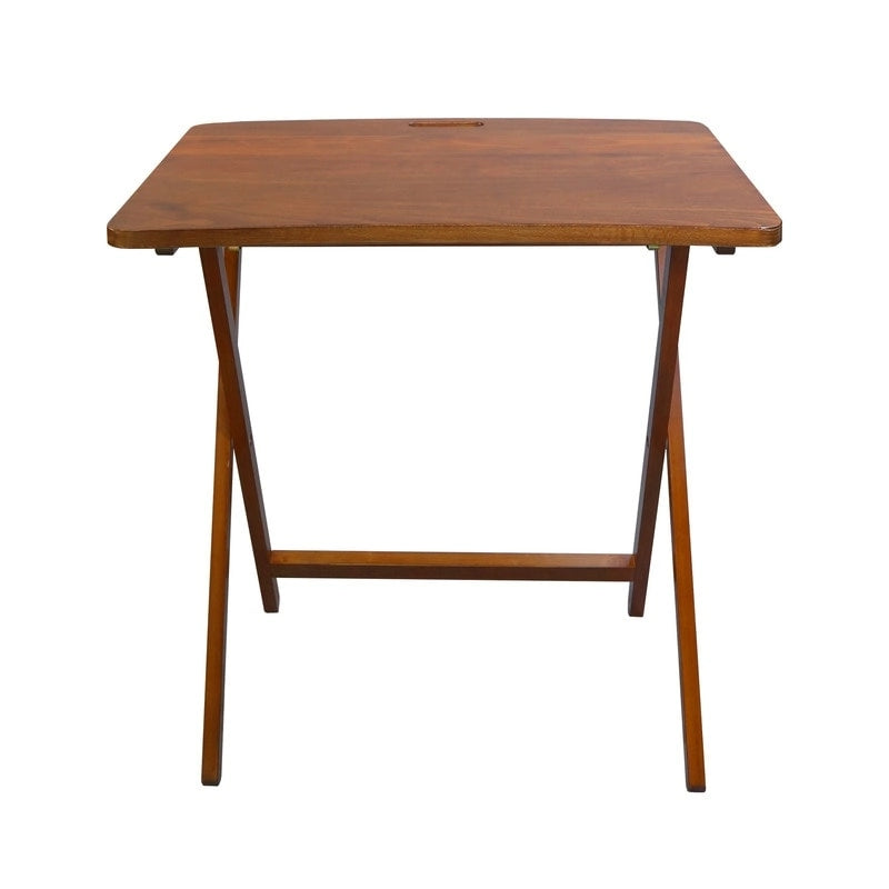 Copper Grove Goosefoot Folding TV Tray Table with Solid Hardwood
