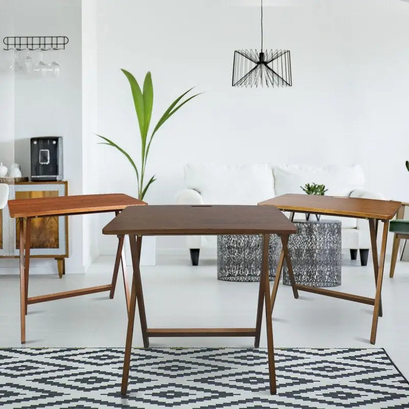 Copper Grove Goosefoot Folding TV Tray Table with Solid Hardwood