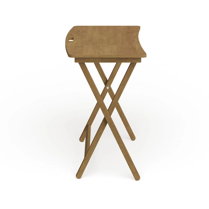 Copper Grove Goosefoot Folding TV Tray Table with Solid Hardwood