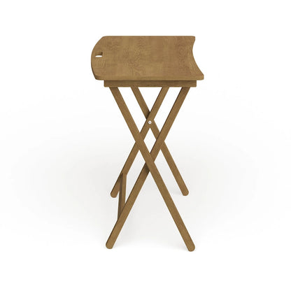 Copper Grove Goosefoot Folding TV Tray Table with Solid Hardwood