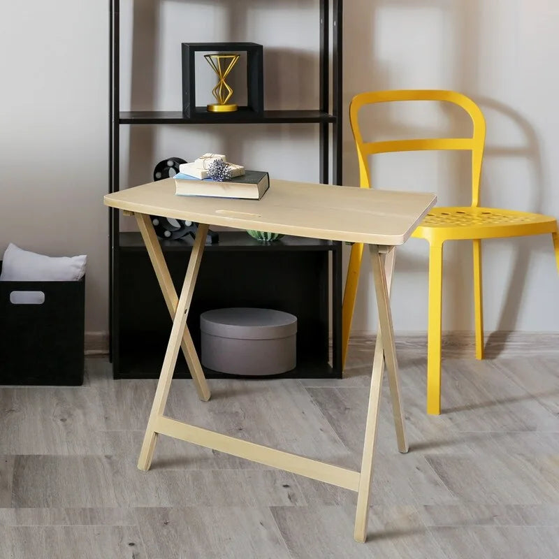 Copper Grove Goosefoot Folding TV Tray Table with Solid Hardwood