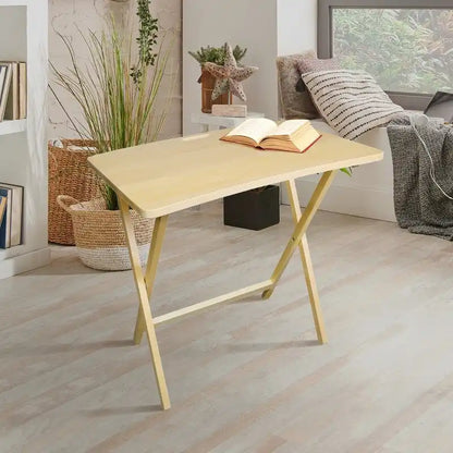 Copper Grove Goosefoot Folding TV Tray Table with Solid Hardwood