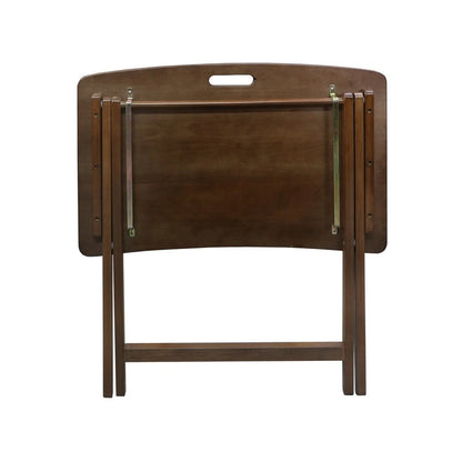 Copper Grove Goosefoot Folding TV Tray Table with Solid Hardwood