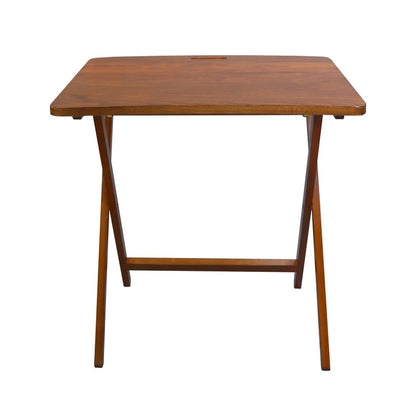 Copper Grove Goosefoot Folding TV Tray Table with Solid Hardwood
